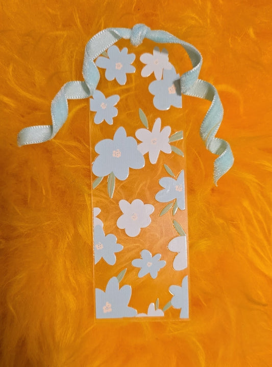Blue Floral Bookmark